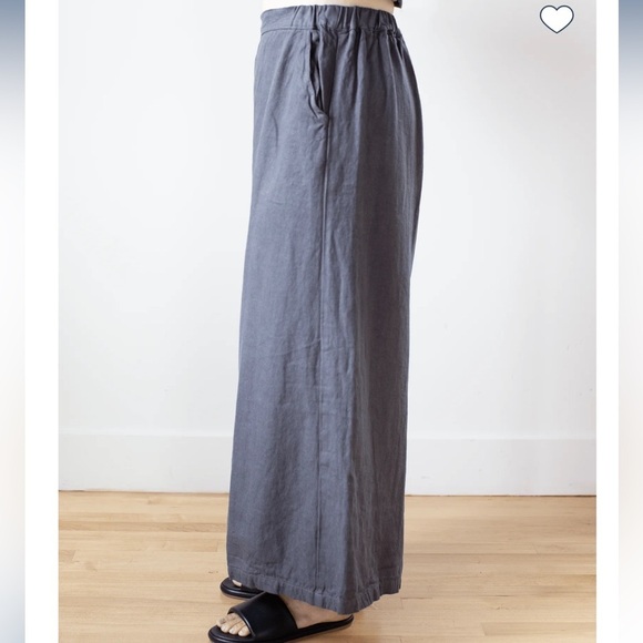 CP Shades Cropped Wendy Pant In Carbon Hemp Linen Womens Medium Gray - Picture 2 of 12